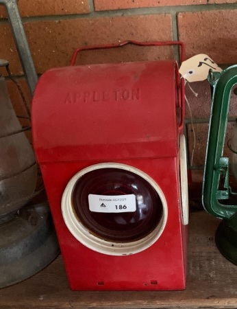 Vintage Red Signalling Lamp