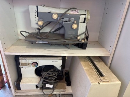 2 Sewing Machines - Incs 1 Husqvarna Sewing Machine with Case
