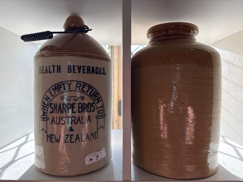 2 Stoneware Jugs - Incs 1 Sharpe Bros Jug