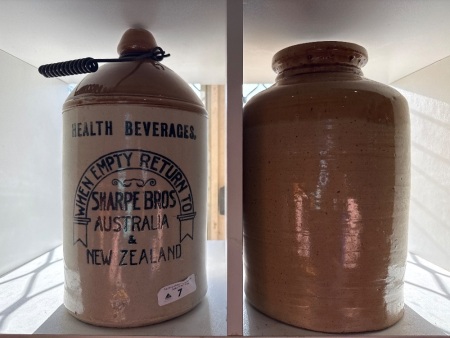 2 Stoneware Jugs - Incs 1 Sharpe Bros Jug