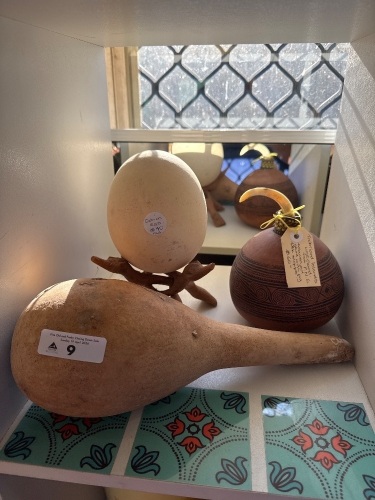 Mixed Tribal Lot - Ins Ostrich Egg & PNG Jug