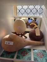 Mixed Tribal Lot - Ins Ostrich Egg & PNG Jug