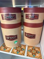 3 Retro Plastic Canister Sets - 4
