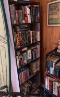 Upright Bookshelves with All the Books as Shown