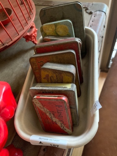 Box Lot of Vintage Mainly Cigarette Tins