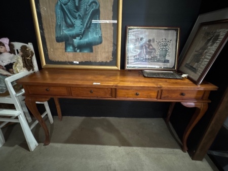 Four Drawer Wooden Hall Table