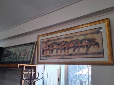 2 Large Egyptian Style Art Work