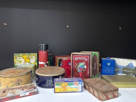 Large Lot of Vintage Tins (choice lots 97 - 99)