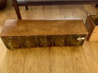 Row of 5 Glass Jug Drawers in Rack