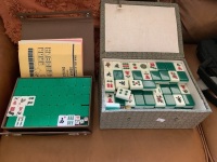 2 Lucite Mahjong Sets in Cases