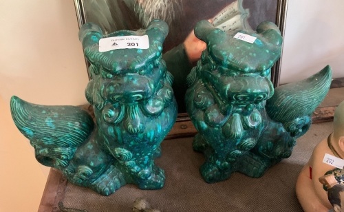 Pair of Glazed Foo / Temple Dogs