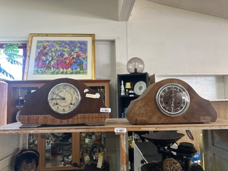 Strike New Haven Mantel Clock (with key) & Smith Enfield Great Britain Mantel Clock