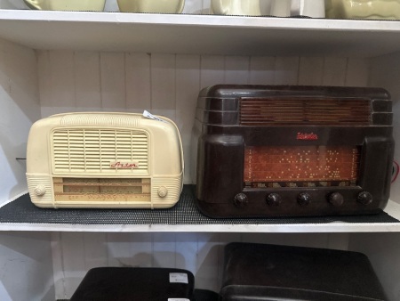 Astor Cream Bakelite Radio & Kriesler Bakelite Valve Radio