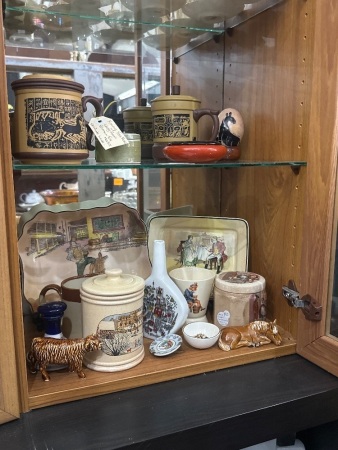 Assortment of Vintage Country Style Ceramics + Pair of Yixing Tea Mugs (certificate included)