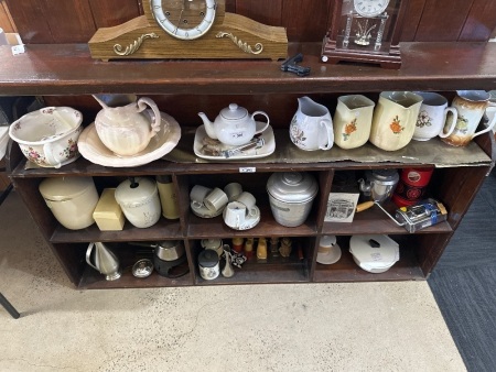 Wooden Display Shelf (contents not included)
