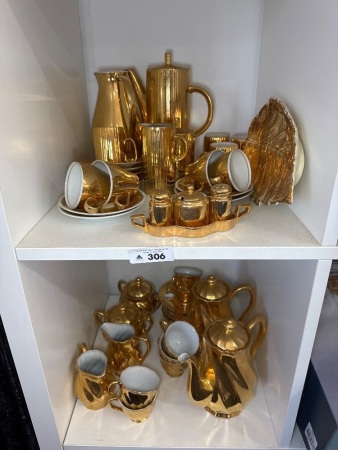 Assortment of Gold Look Chinaware