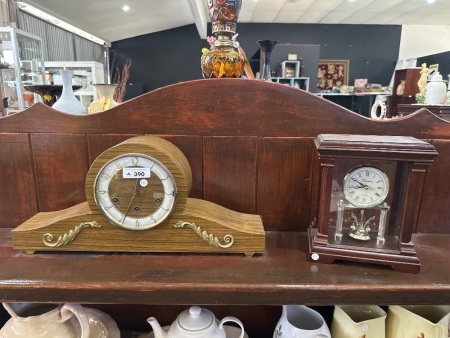 German Made Mantel Clock (with key) & Belvedere Clock