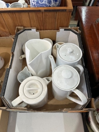 Lot of Modern White Jugs & Teapots