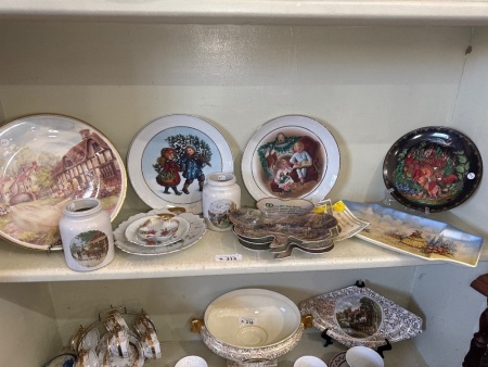 Assortment of English Country Style & Floral Plates