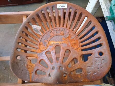 McCormick Farmall Tractor Seat (choice lots 495 - 497)