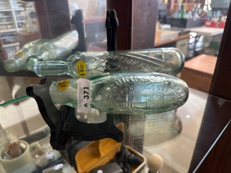 Collectable Johannesburg Mineral Water Torpedo Bottle & L.B.M Co Ltd North Adelaide Bottle