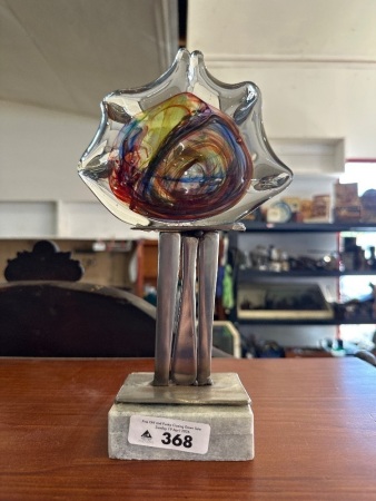 Art Glass Sculpture by Local Artist, Ted Moran