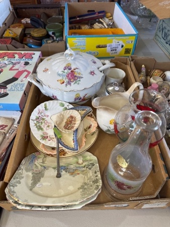 Selection of Floral China & Glassware - Some Marked