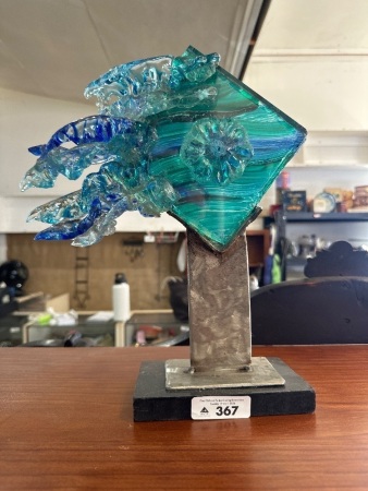 Art Glass Sculpture by Local Artist, Ted Moran