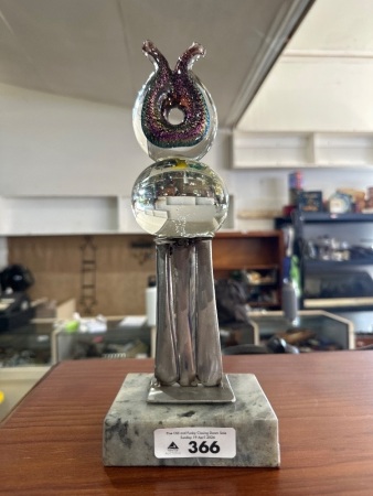 Art Glass Sculpture by Local Artist, Ted Moran