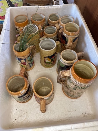 Collection of German Style Beer Steins