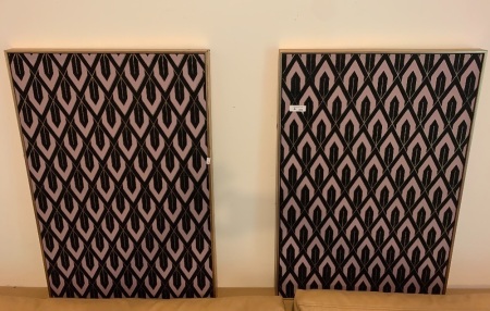 Pair of Framed Fabric Wall Screens