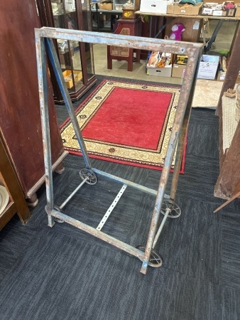 Metal A Frame Sign Holder on Wheels
