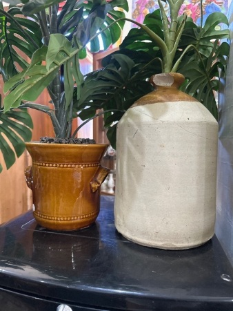 2 Stoneware/Ceramic Vases/Jars