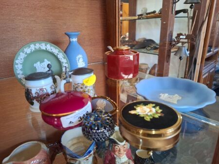 Wedgwood, W.German, Limoges & Westminster Japan Items + Lladro Learning Together Boy Statue