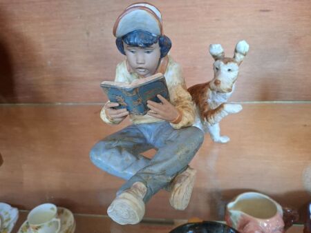 Lladro 'Learning Together' Figurine - Hand Made in Spain - Issued 1993 Retired 1997
