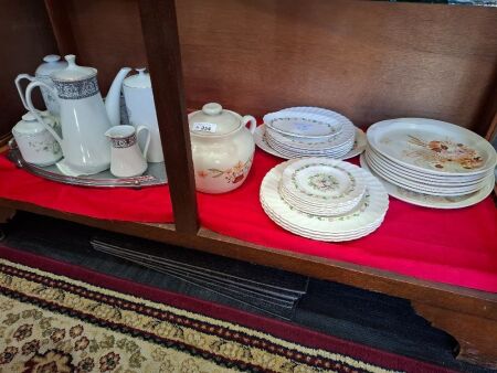 Royal Staffordshire Plate Set, Poole England Plate Set & Vintage Tea Set