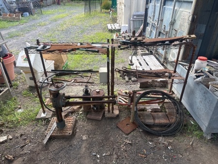 Large Selection of Vintage Tools - Incs 2 Metal Shelves
