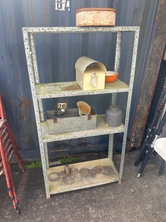 Metal Shelf, Contents Included