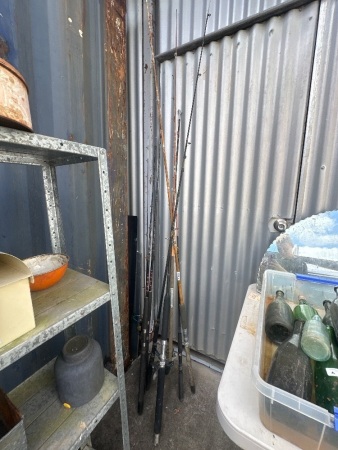 Selection of Fishing Rods, 2 with reels