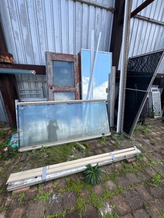 Large quantity of various types of doors