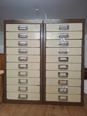 2 x 10 draw Metal Filing Cabinet