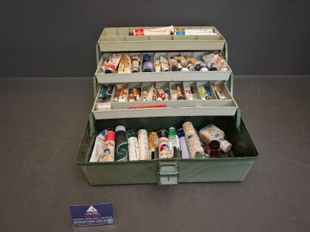 Tackle Box Full of Art Paints