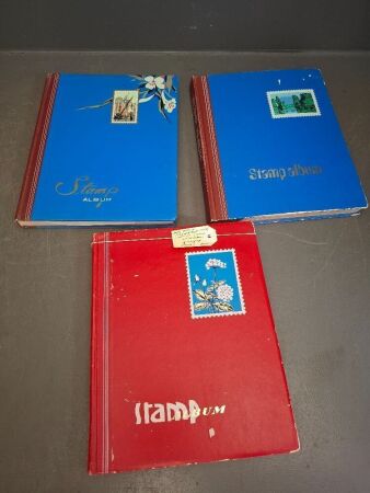 3 x Stamp Albums with Stamps