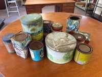 Assortment of Vintage Tins