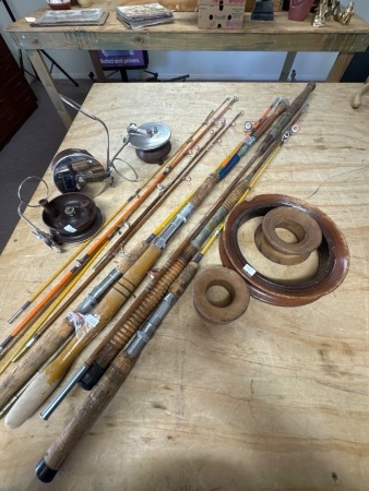 Selection of Vintage Fishing Rod & Alvey Reels