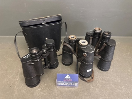 3 Binoculars (1 in case)