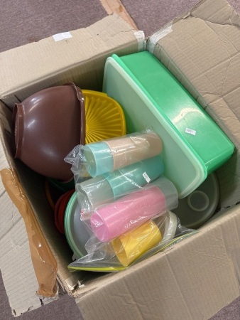 Large Box Full of Retro Tupperware