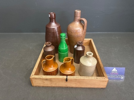 Lot of Stoneware Inkwells & Jugs