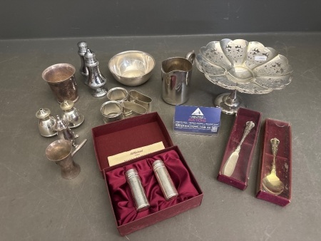 Lot of Silver Plated Items, Some Marked