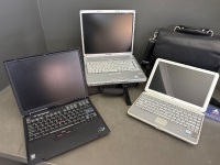 2 Computer Bags with Old Laptops & Equipment + Extra Old Laptop inc IBM, NEC & COMPAQ - 2